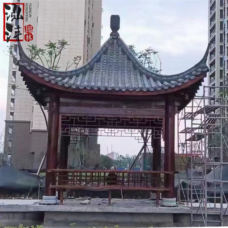 景观木亭子 园林古建工程中的点睛之笔